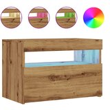 Maison Chic TV omarica - TV stojalo - Televizijska omarica z LED artisan hrast 60x35x40 cm inženirski les, (21700265) Cene
