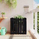 vidaXL Vrtna sadilica s izgledom ograde crna 70x70x70 cm od borovine Cijene