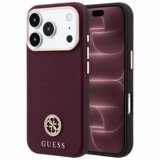 SAS CG MOBILE Maska Guess Grained Round Strass Logo MagSafe do iPhone 17 Pro Max/ 18 Pro Max burgundy | Eponuda.com