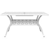  Vrtni stol bijeli 150 x 90 x 72 cm od lijevanog aluminija | Eponuda.com