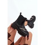 Boto Women's Platform Ankle Boots With Chain Black Marvella | shoptok.hr