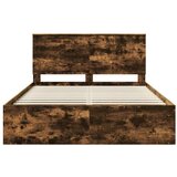  Konstrukcija postelje z vzglavjem Dimljeni oreh 150 x 200 cm, (5000103462) | Shoptok.si