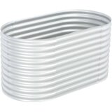  Visoka greda 160x80x81 cm pocinkano jeklo srebrna Cene