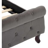 vidaXL Posteljni okvir siv žamet 100x200 cm | Shoptok.si