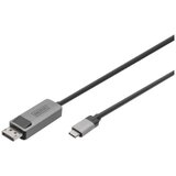 Digitus USB Type C / DisplayPort Bidirektional Alu, black 2m Cijene