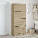 Ormarić za cipele s 4 ladice boja hrasta 80 x 34 x 187 5 cm | shoptok.hr