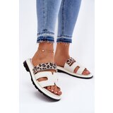 VINCEZA Ladies Leather Sandals With Velcro Leopard | Shoptok.si