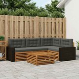  Set vanjskih sofa 5 pcs Prirodna i antracit 79 x 79 x 37 cm | shoptok.hr