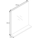 MID.YOU Stensko Ogledalo Landos, Antracit | Shoptok.si