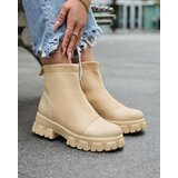 Resti Women's flat heeled boots in cream color Leffoi | ePonuda.com