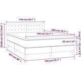  Box spring postelja z vzmetnico LED modra 140x200 cm blago, (20901763) | Shoptok.si