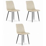 Lava stolica - svijetlo bež baršun x 3 | shoptok.hr