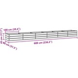  Cvetlično korito Slonokoščena 600 x 80 x 45 cm Jeklo, (5000207376) | Shoptok.si
