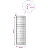  Gabion s žicom debljine 5 mm i mrežom 5x10 cm 50x50x150 cm | shoptok.hr