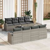 9 dijelni set vrtnih sofa s jastučićima svjetlosivog poli ratana | shoptok.hr