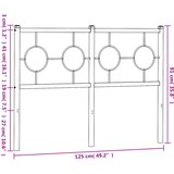  Metalno zamjensko uzglavlje crno 120 cm | shoptok.hr