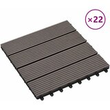  Pločice za decking 22 pcs Tamno smeđa 30 x 30 cm | shoptok.hr