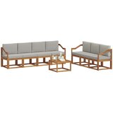  Set vanjskih sofa 8 kom. Prirodna i svijetlo siva | shoptok.hr
