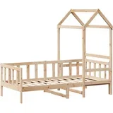 dnevni krevet s krovom 80x200 cm od masivne borovine