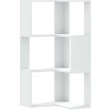  Kutni regal za knjige s 3 razine bijeli 50 x 50 x 102 cm drveni | shoptok.hr