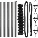 vidaXL Ograda od čelične žice Set od 2 Siva Čelik 25 x 1 m Izdržljiva | shoptok.hr