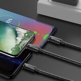 Yesido Podatkovni kabel (CA-60) - 3u1 USB na Type-C-Lightning - Micro USB 60W 3A 1.2m - crni | shoptok.hr