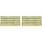  Vrtna vrata 2 kom od impregnirane borovine 150 x 75 cm zelena | shoptok.hr
