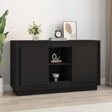 vidaXL Komoda črna 102x35x60 cm inženirski les Cene