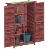  Vrtno spremište za alat boja kave 83x57x140 cm masivna borovina | shoptok.hr