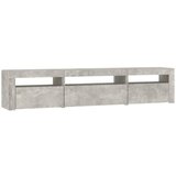 TV ormarić s LED svjetlima siva boja betona 195x35x40 cm | Eponuda.ba