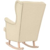  Stolica za ljuljanje 74x90x102 cm od tkanine krem | shoptok.hr