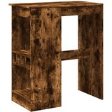 vidaXL Barska miza s policami dimljen hrast 90x47,5x103,5 cm inž. les | Shoptok.si