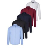 Dewberry FIVE SET G726 SHIRT-BLACK-WHITE-NAVY BLUE-BURGUNDY-BLUE Dewberry FIVE SET G726 SHIRT-BLACK-WHITE-NAVY BLUE-BURGUNDY-BLUE Slike