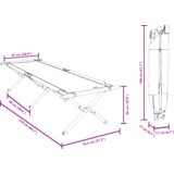 vidaXL zložljiva sončna postelja s torbo Siva 600D Oxford tkanina | Shoptok.si