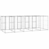Vanjski kavez za pse od pocinčanog čelika 12,1 m² | shoptok.hr