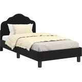  za djecu s uzglavljem Crna 80 x 160 cm Baršun | shoptok.hr