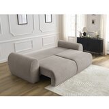 Bobochic Paris Svijetlo siva/bež sklopiva sofa od samta 257 cm Lucien – | shoptok.hr