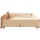  Ladice ispod kreveta s kotačima 2 kom 90x55x17 cm od borovine | shoptok.hr