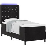 vidaXL Krevet s podnicom i madracem & LED Crni 80x200 cm Baršun | shoptok.hr