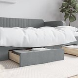 vidaXL Posteljni predal 2 kosa svetlo siv inženirski les in tkanina, (21415559) | Shoptok.si