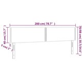 LED uzglavlje tamnoplavo 200x5x78/88 cm baršunasto | shoptok.hr
