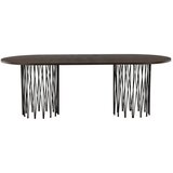 Furniture Fashion Stone ovalni blagovaonski stol 220 &amp;times; 100 cm, mocca Slike