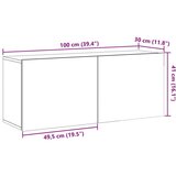 vidaXL Stenska TV omarica starinski les 100x30x41 cm | Shoptok.si