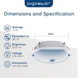 Aigostar Ugradno LED svetlo LED/15W/230V 4000K IP44 prečnik 14,5 cm belo | Eponuda.com
