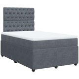 vidaXL Box spring krevet s madracem tamnosivi 120 x 200 cm baršunasti | shoptok.hr