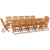  Vrtna jedilna garnitura 13-delna 280x90x75cm trden akacijev les - - Rjava - 109.2 - N/A - | Shoptok.si