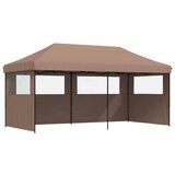 Šator za svadbe - šator za zabave Smeđa 292 x 580 x 315 cm Oxford tkanina - Smeđa s dvije bočne zidove Da | shoptok.hr