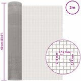 Mrežna tkanina 60 x 200 cm 6 Mesh Nehrđajući čelik 201 Srebrna | shoptok.hr