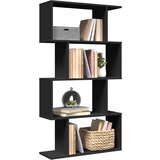 vidaXL Pregrada / regal za knjige 4 razina crni 70x24x129 cm drveni Cijene
