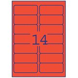 Avery Zweckform Odstranljive neon rdeče etikete 99,1 x 38,1 mm | Shoptok.si